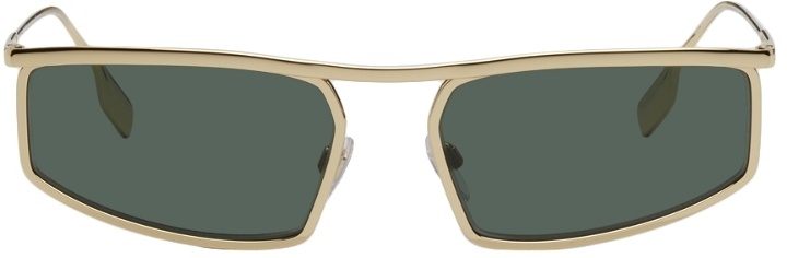 Photo: Burberry Gold Rectangular Sunglasses