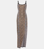 Balmain Snake-print maxi dress