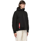 Yves Salomon - Army Reversible Black Shearling Bomber Jacket