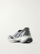 Balenciaga - D'Orsay Rubber-Trimmed Mesh Sneakers - Gray