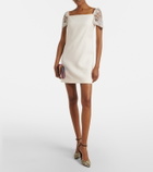 Valentino Crepe Couture embellished minidress