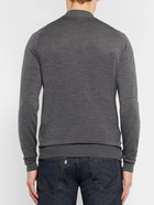 John Smedley - Funnel-Neck New Wool Sweater - Gray