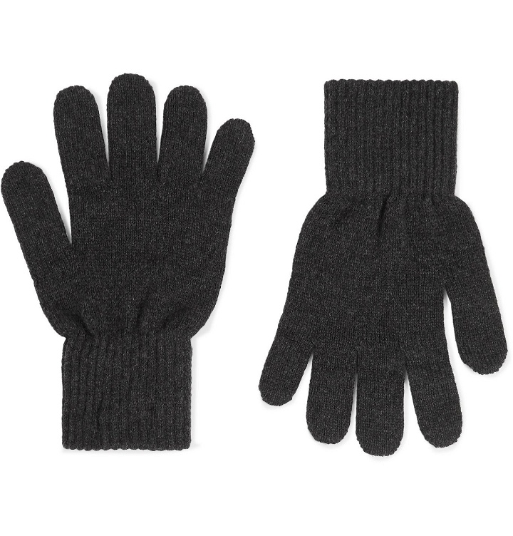 Photo: A.P.C. - Merino Wool and Cashmere-Blend Gloves - Gray