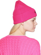 MSGM Pink Embroidered Beanie