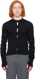 OUAT Black Office Crewneck Cardigan