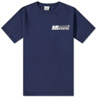Sporty & Rich SR Running Club T-Shirt in Navy/White