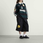 Adidas x Willy Chavarria Rugby Jersey in Black/Aurora Ivy