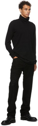 Label Under Construction Black Punched Cylindrical Turtleneck