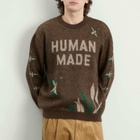 Human Made Men's Graphic Knit Sweater in Brown