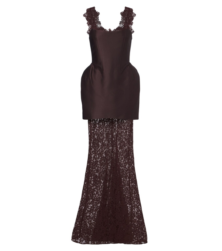 Photo: De La Vali Hecate lace and twill bustier gown