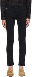 Versace Jeans Couture Black Embroidered Skinny Jeans