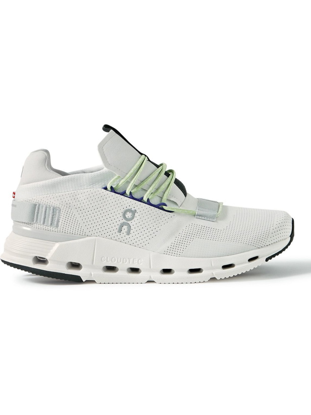 Photo: ON - Cloudnova Rubber-Trimmed Mesh Running Sneakers - White