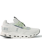 ON - Cloudnova Rubber-Trimmed Mesh Running Sneakers - White