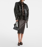Magda Butrym Belted leather jacket
