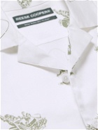 Reese Cooper® - Camp-Collar Printed Cotton-Poplin Shirt - White