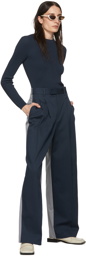 Partow Navy & Grey Bailey Trousers