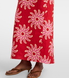 Cala de la Cruz Dasha printed halterneck linen maxi dress
