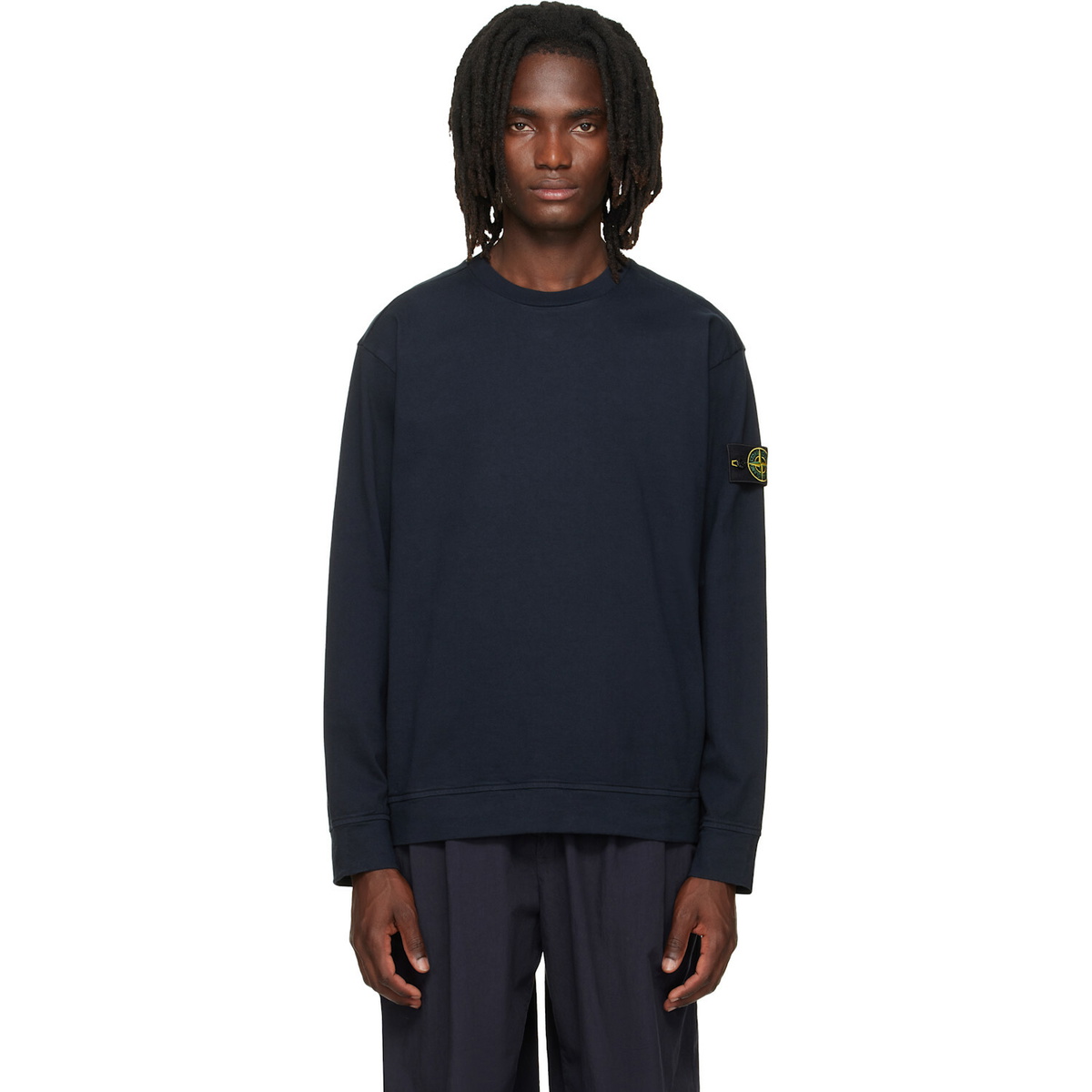 Stone Island Navy 6100057 Organic Cotton Sweatshirt