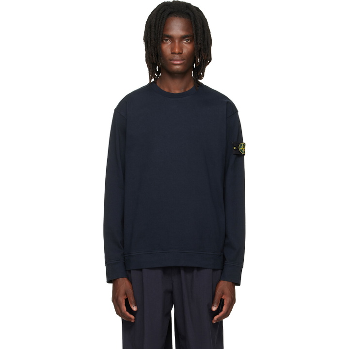 Photo: Stone Island Navy 6100057 Organic Cotton Sweatshirt
