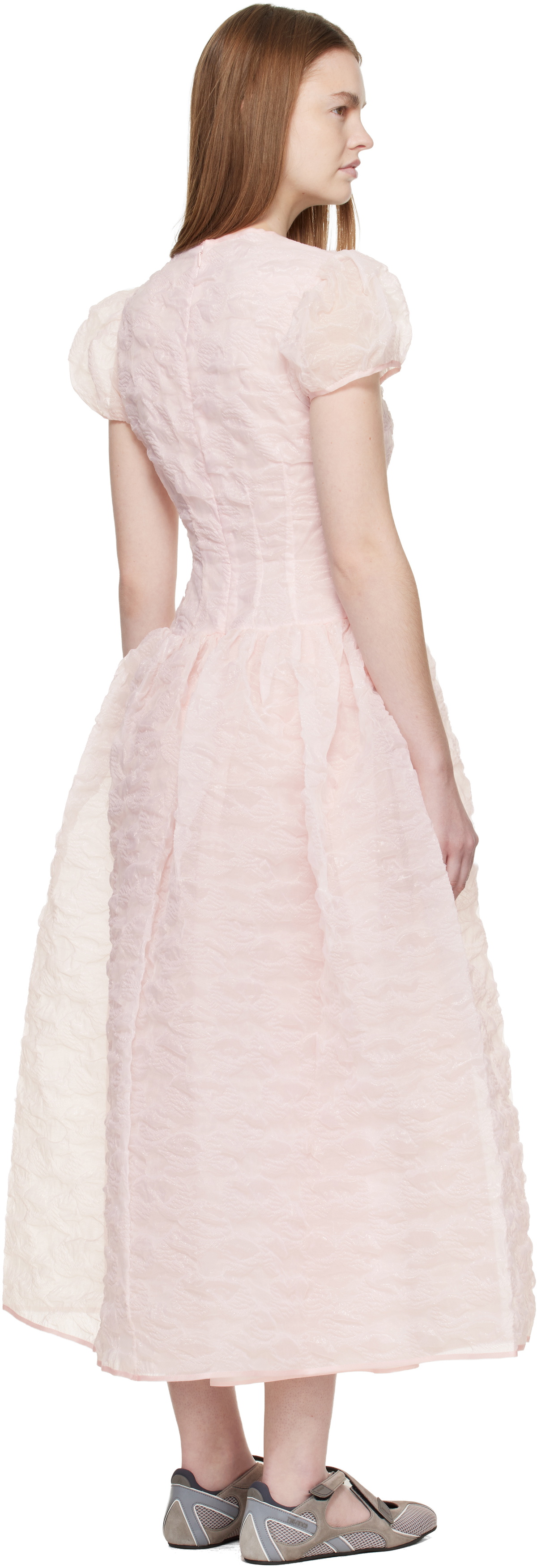 Cecilie Bahnsen Pink CBcleopatra Midi Dress