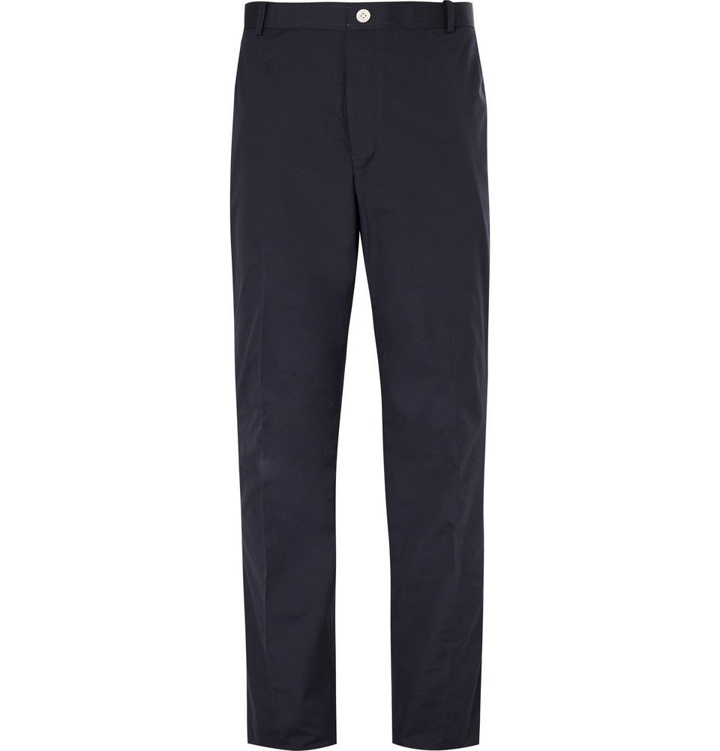 Photo: Thom Browne - Navy Stripe-Trimmed Canvas Trousers - Navy