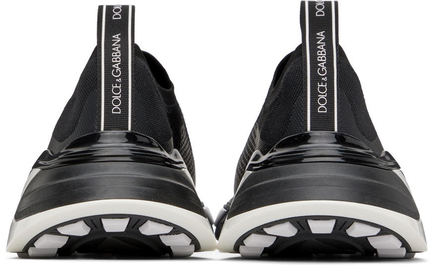 Dolce&Gabbana Black Stretch Mesh Fast Sneakers Dolce & Gabbana