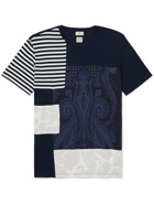 ETRO - Patchwork Printed Cotton-Jersey T-Shirt - Blue