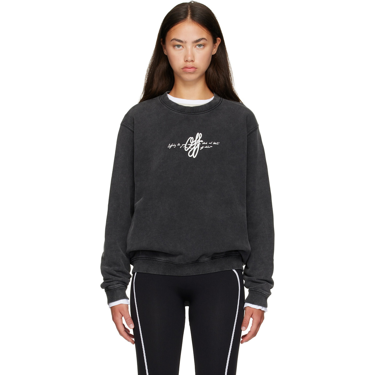 Off-White Gray 'Off White' Stroke Sweatshirt