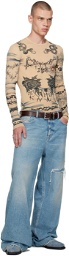 Jean Paul Gaultier Beige KNWLS Edition Long Sleeve T-Shirt