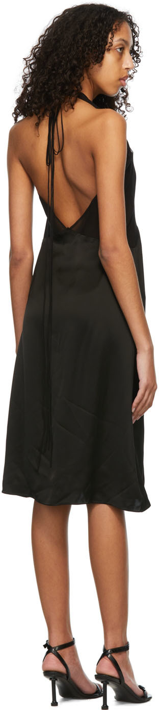 Maximilian Davis Black Viscose Midi Dress