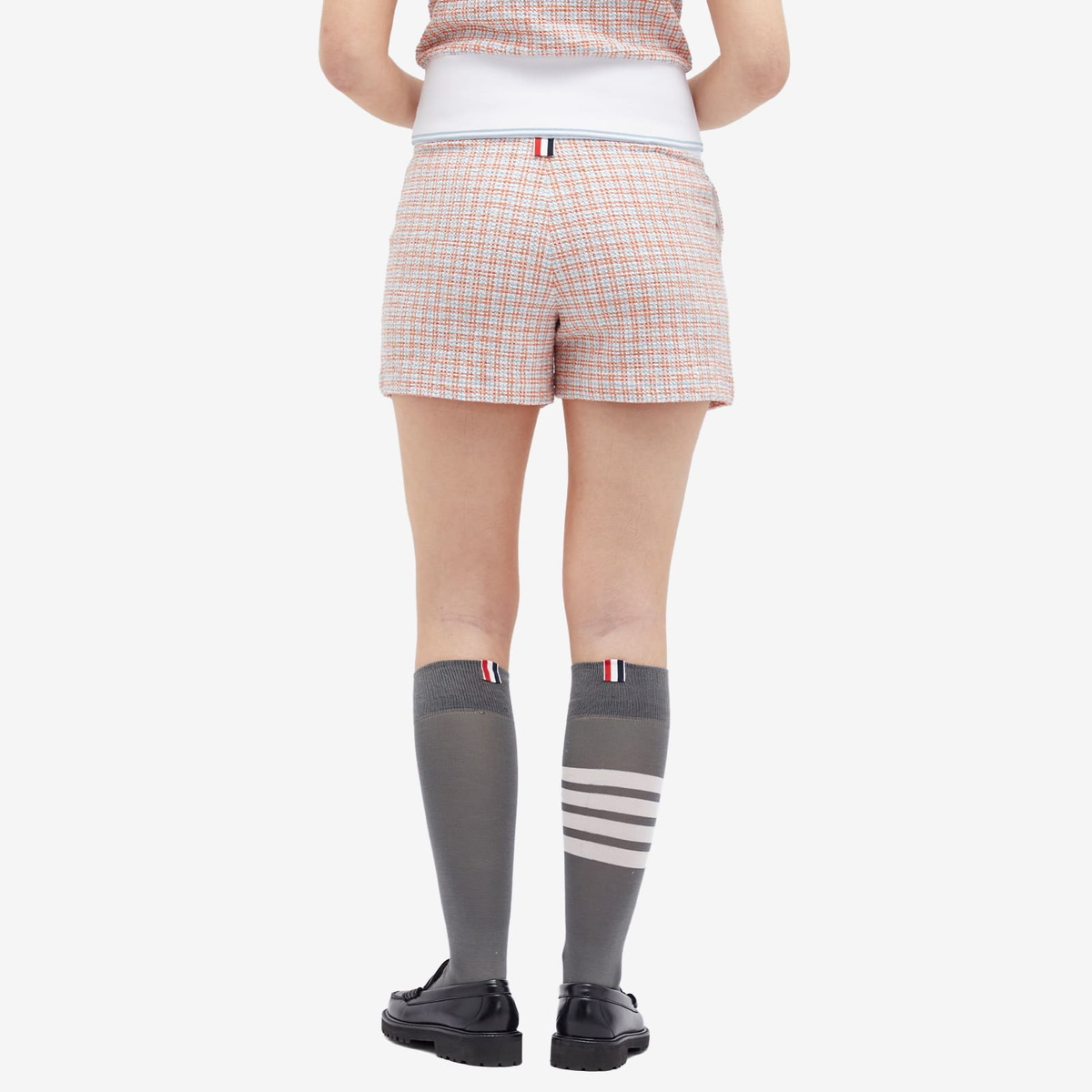 Thom Browne Women's Tweed Shorts in Orange