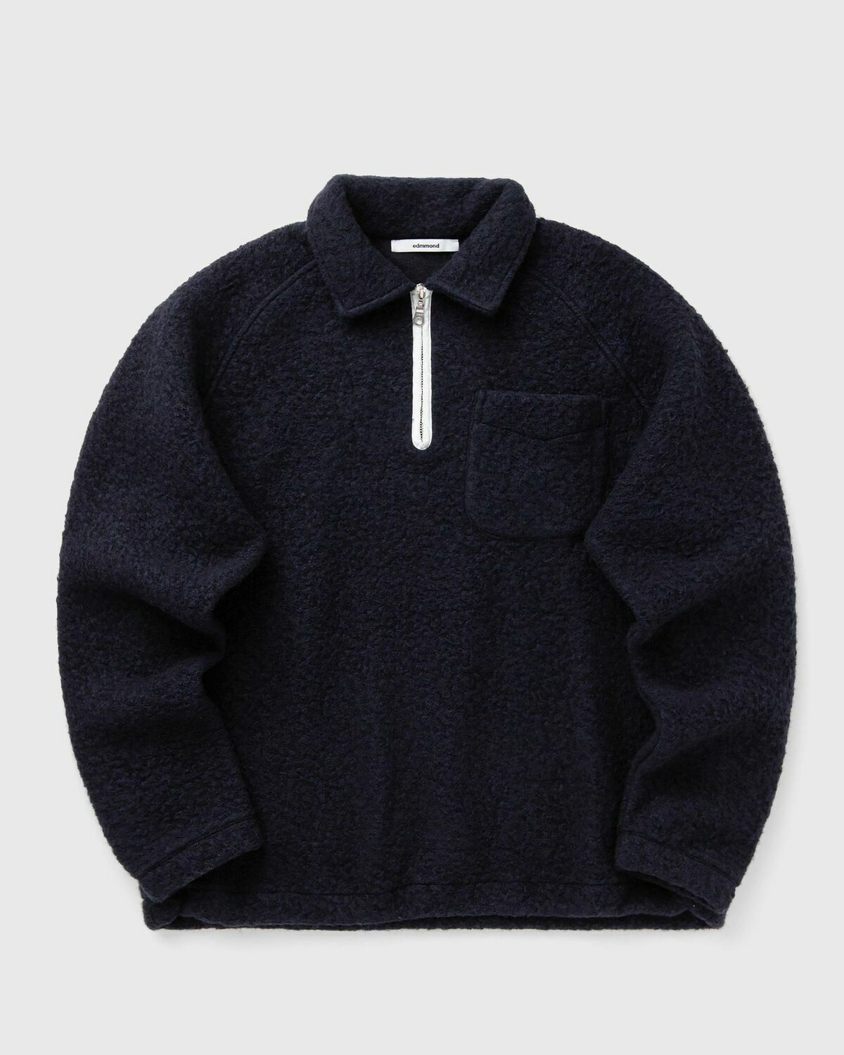 Edmmond Studios UNCONVENTIONAL ZIP POLO Blue Men