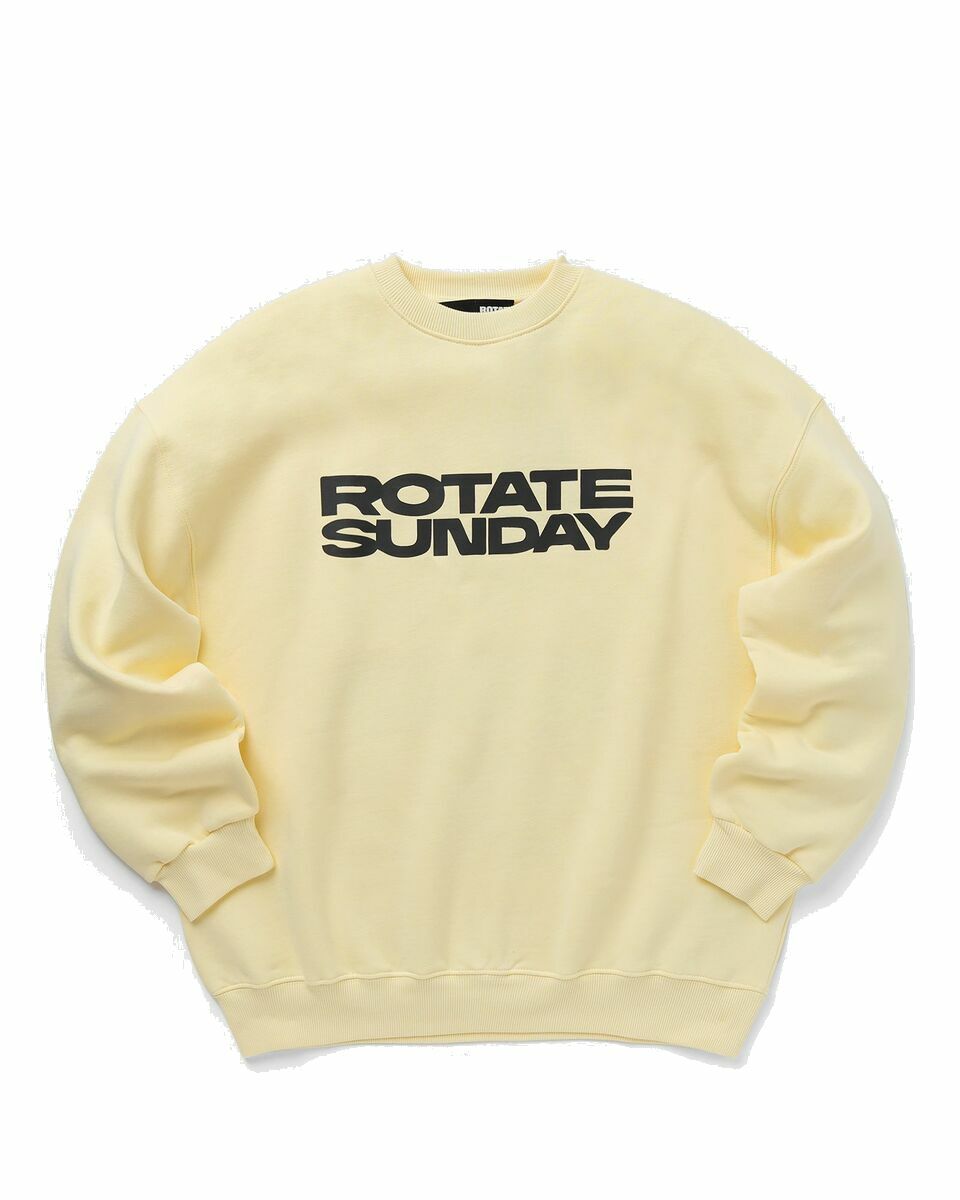 Photo: Rotate Birger Christensen Sweat Logo Crewneck Yellow - Womens - Sweatshirts