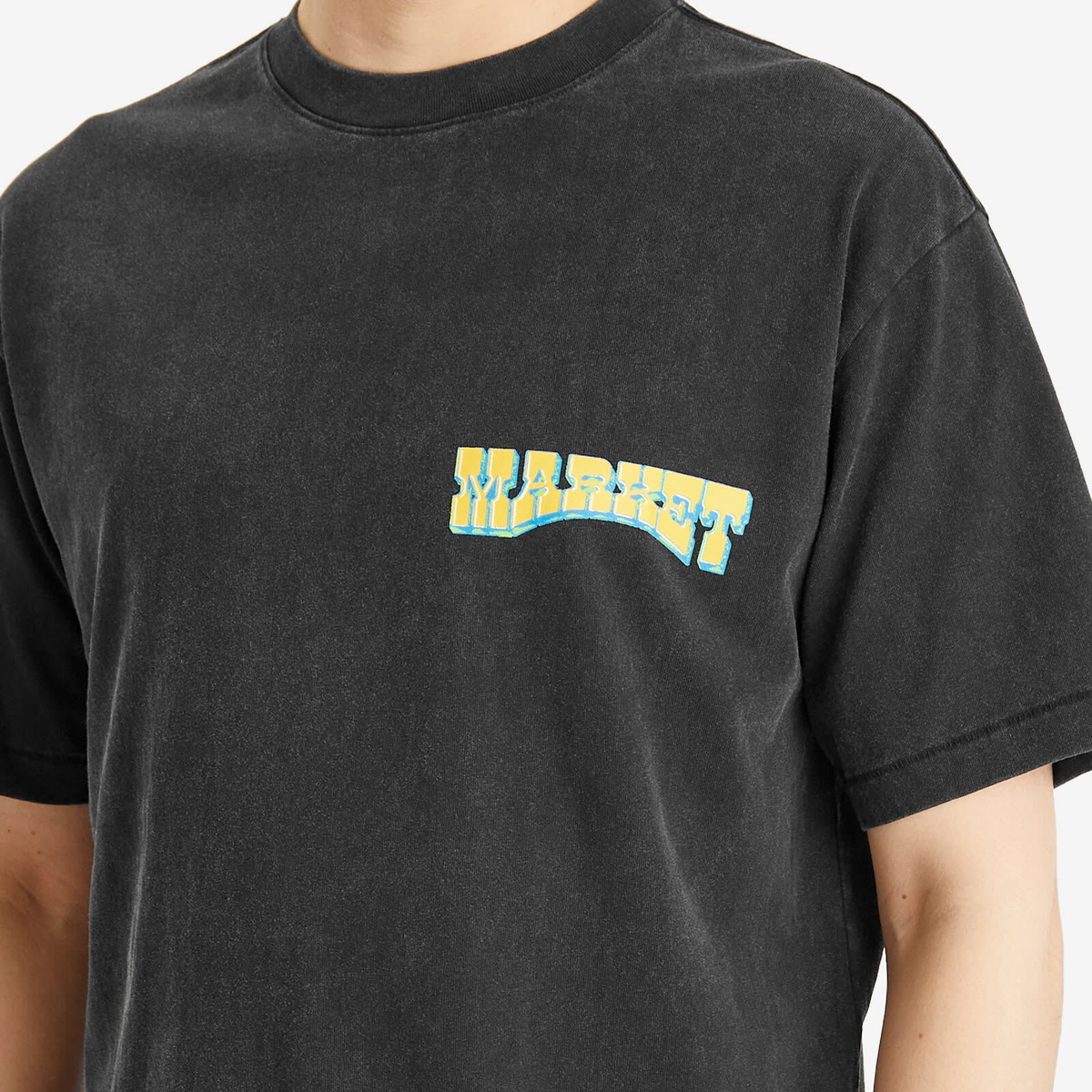 MARKET Men's Farmers T-Shirt in Washed-Black
