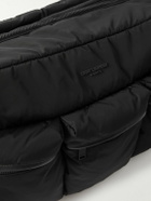 SAINT LAURENT - Leather-Trimmed Padded Shell Messenger Bag