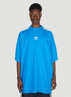 adidas x Balenciaga - Logo Print T-Shirt in Blue