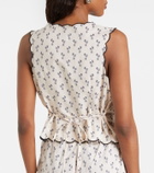 Montce Cynthia floral scalloped cotton vest