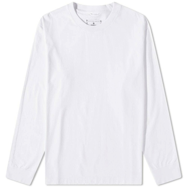 Photo: Reigning Champ Men's Long Sleeve Midweight Jersey T-Shirt in White
