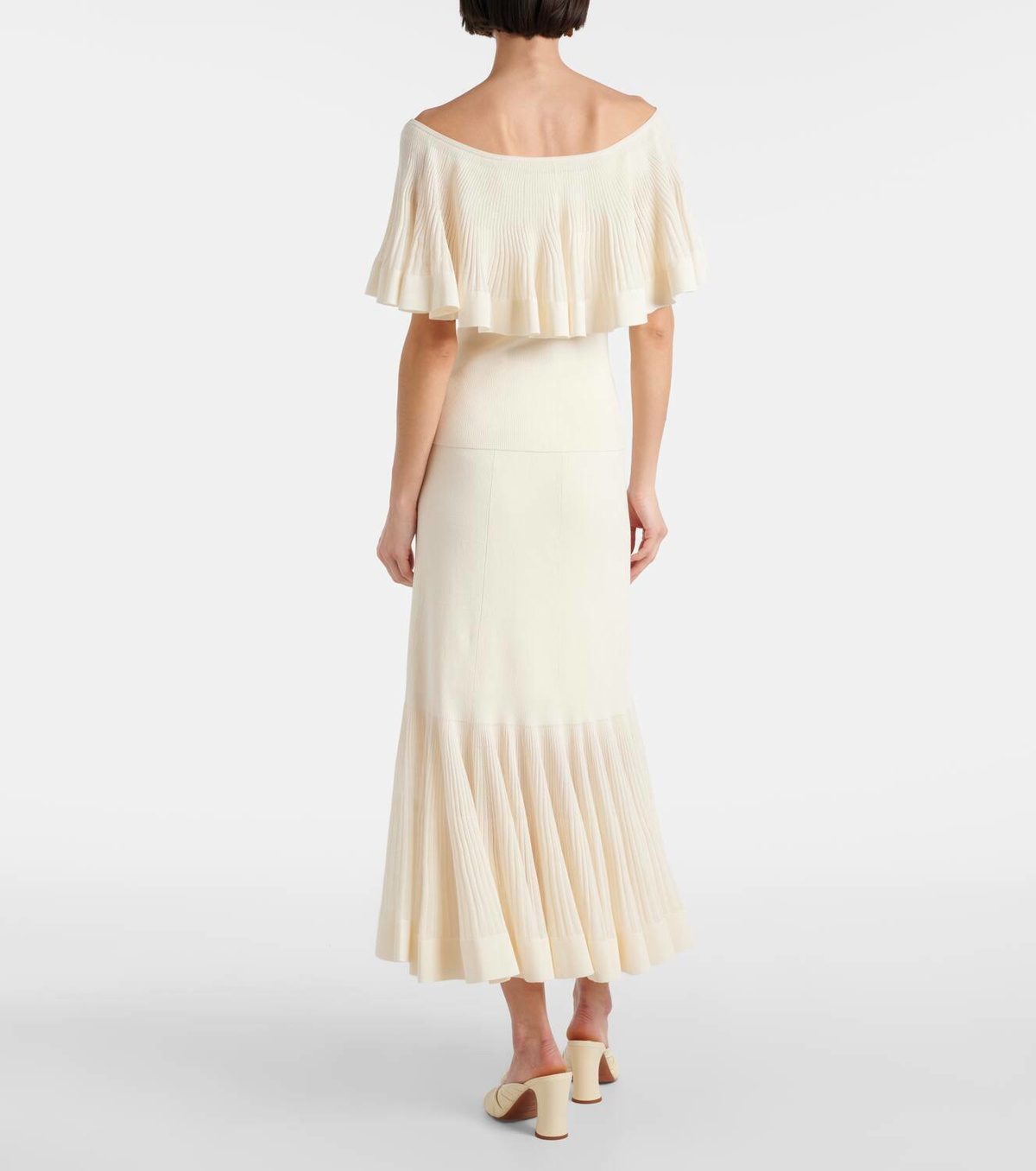 Zimmermann Illuminate pleated ribbed-knit top