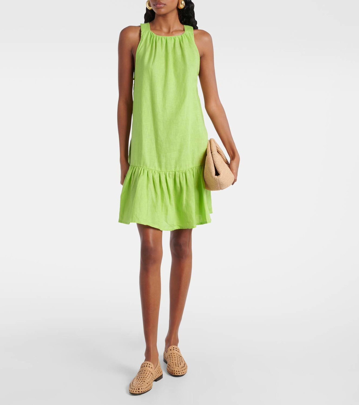 Asceno Adana linen minidress