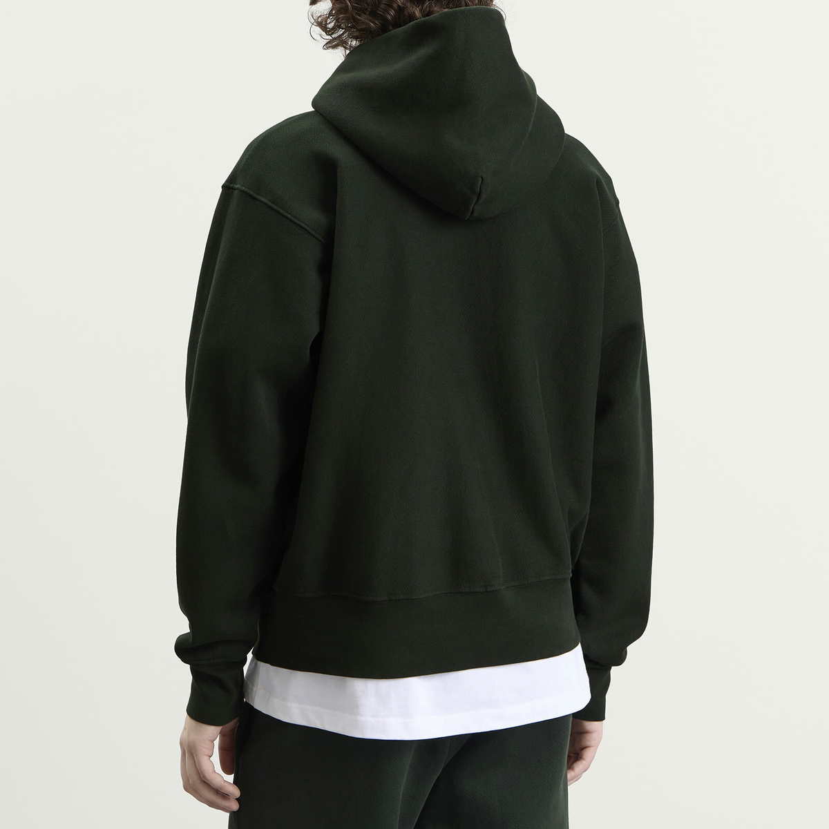 Les Tien Men's Heavyweight Hoodie in Pine