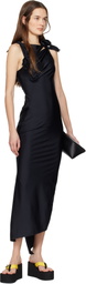 Coperni Black Flower Maxi Dress