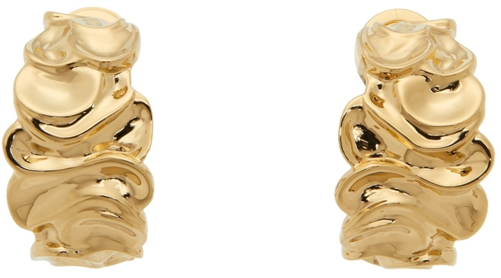 Photo: JW Anderson Gold Textured Hoop Earrings