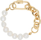 IN GOLD WE TRUST PARIS Gold Pearl Rolo Bracelet