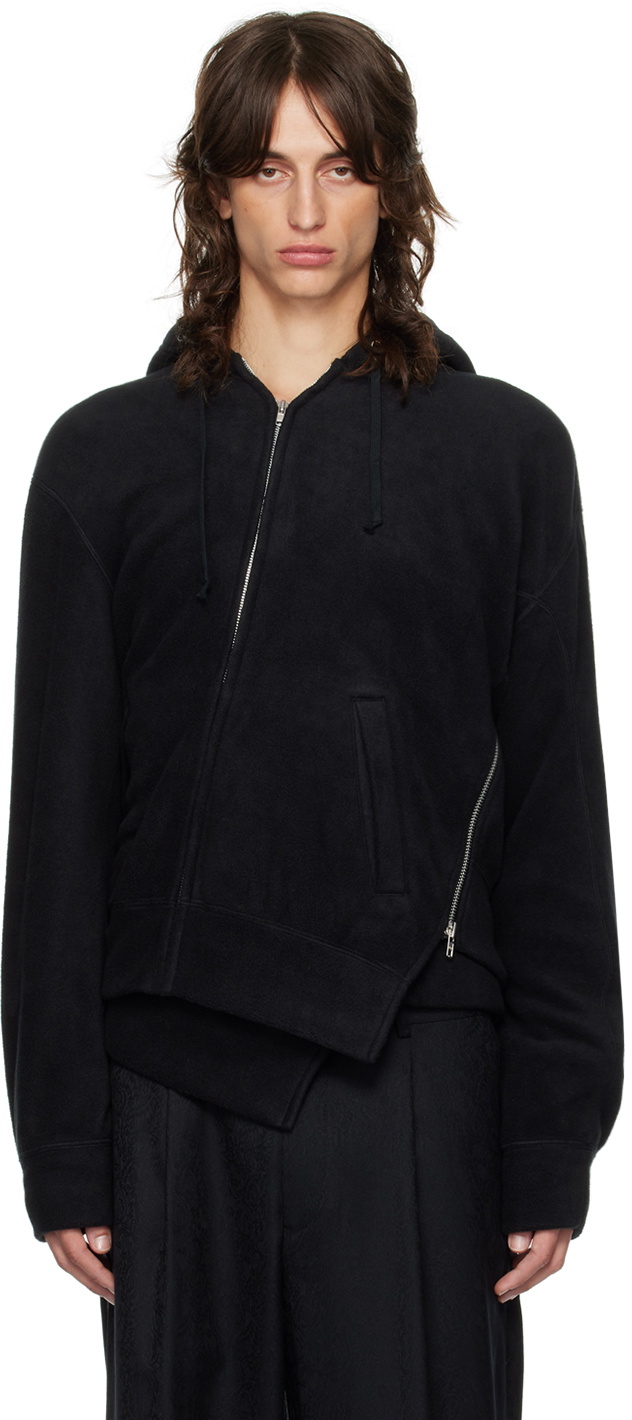 Comme des Garcons Homme Deux Black Jersey Zip Hoodie Comme des