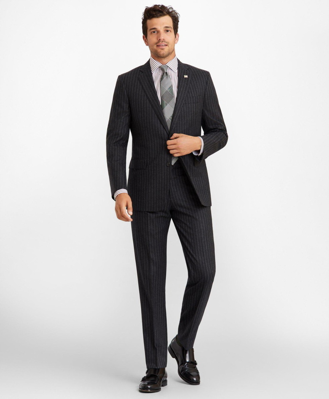 Photo: Brooks Brothers Men's Regent Fit Stripe 1818 Suit | Charcoal