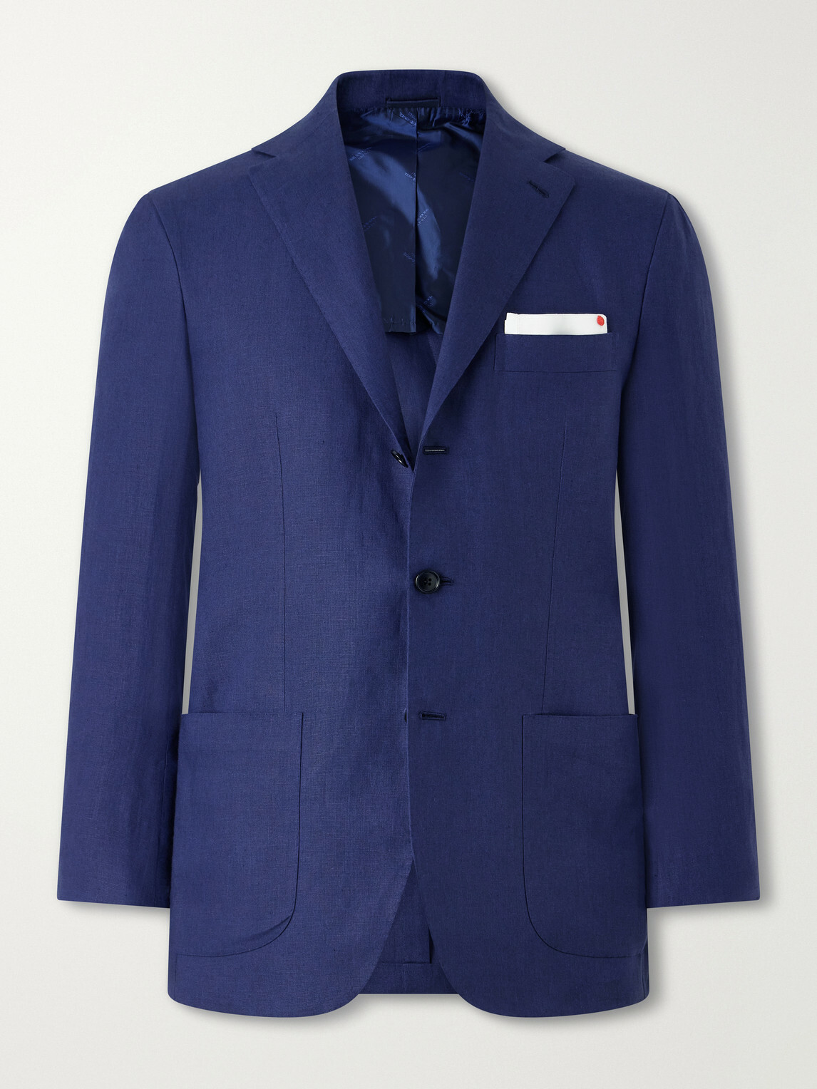 Kiton - Linen Blazer - Blue