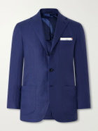 Kiton - Linen Blazer - Blue