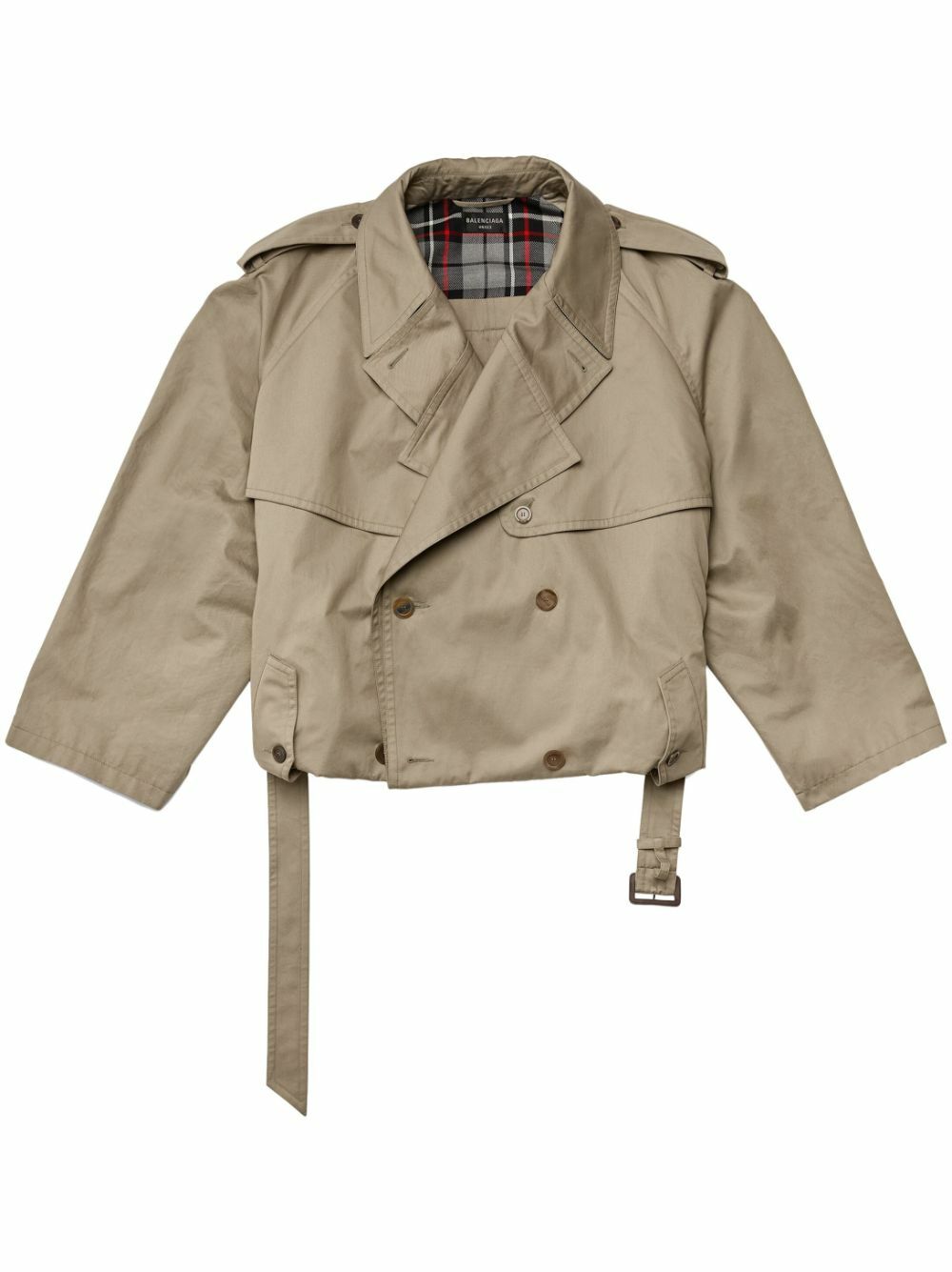 BALENCIAGA - Short Cotton Trench Coat Balenciaga
