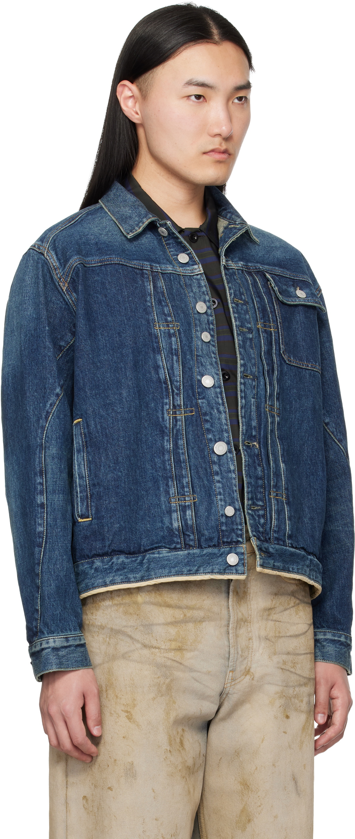 UNDERCOVER Navy UC1F4204-1 Denim Jacket